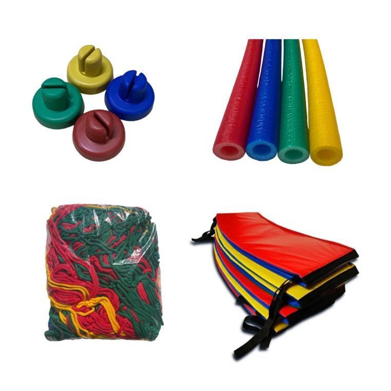Kit de 4,27m Protetor de Molas + Rede + 10 Isotubos + 10 Ponteira - Feito para Camas de 4,27m