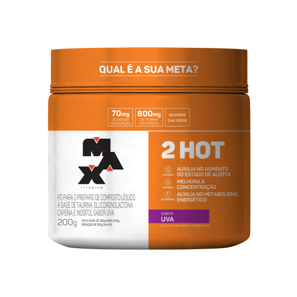 Termogênico 2 Hot 200g Max Titanium em Oferta na Shopee