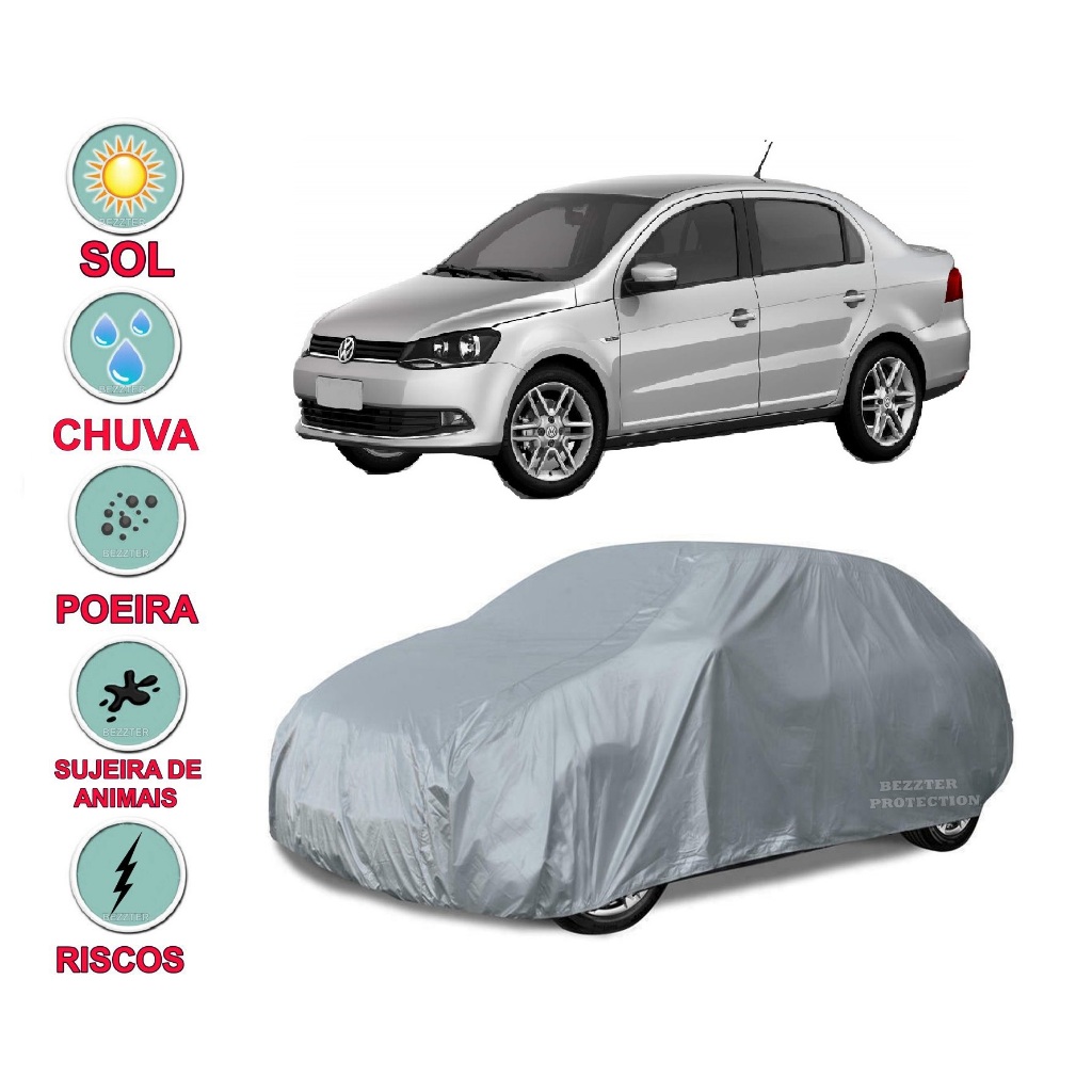 Capa cobrir carro Volkswagen Voyage 100% Impermeável Proteção Total Bezzter em Oferta na Shopee