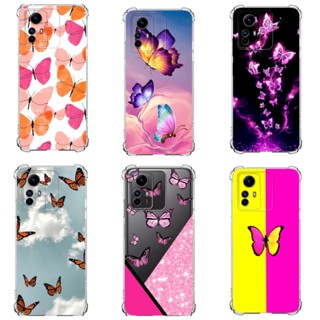 Xiaomi Note 12S 4G Capa Tpu Desenhos Variados Capinha Case Borboleta