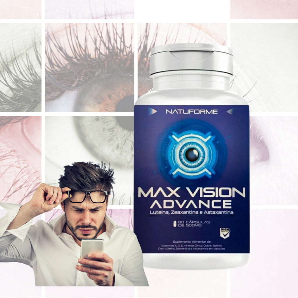 Luteina astaxantina e zeaxantina Max vision 60 capsulas 500mg vitamina pra olhos