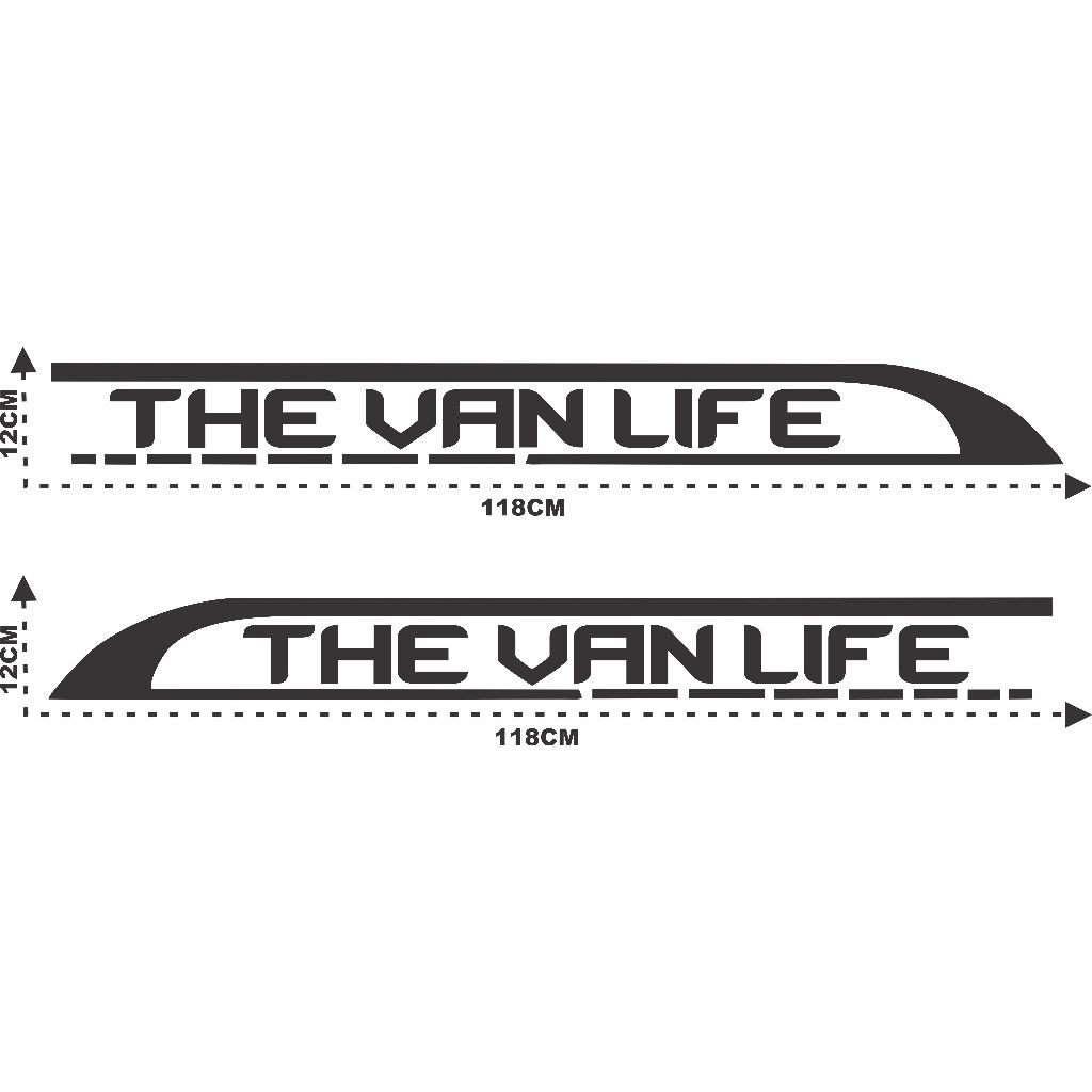 2 Adesivos Motorhome Laterais Van Life Caminhonete Mot38