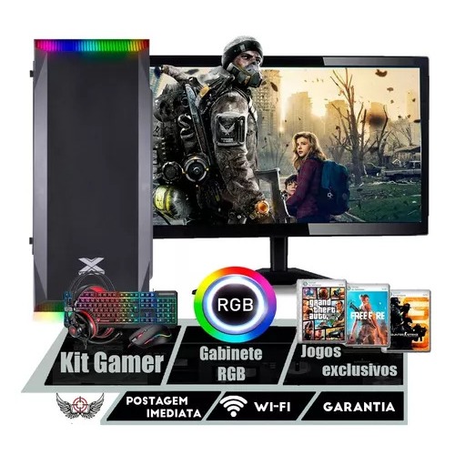 Pc Gamer Streamer I5 16gb Ssd Monitor + Kit Gamer Full Hd