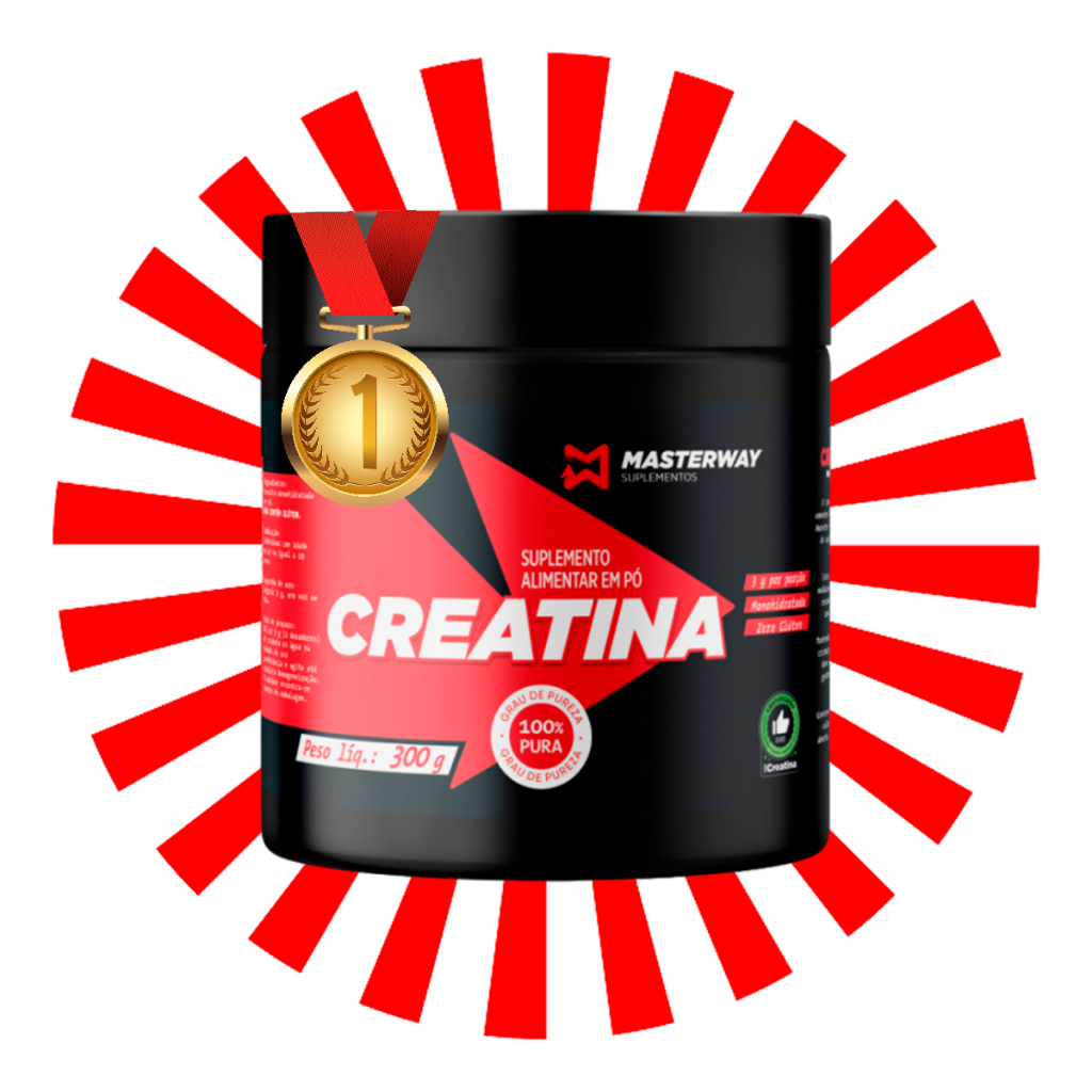 Suplemento Em Pó Masterway Creatina 100% Pura Pote 300g