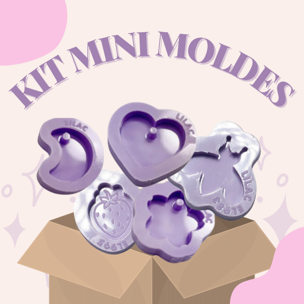 Kit Mini Moldes para Resina Pingentes