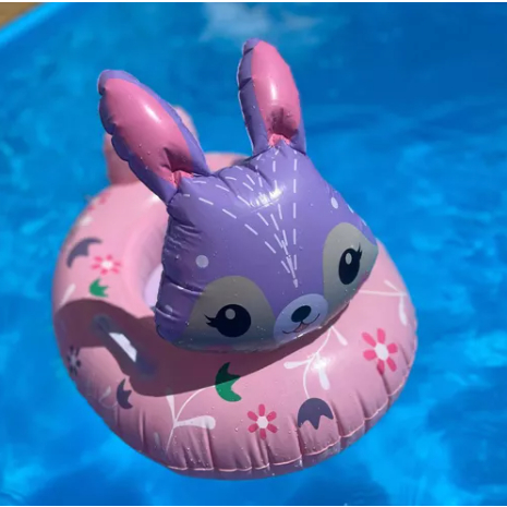 Boia Para Bebe Coelhinho Assento Fralda Piscina Praia Club 70cm