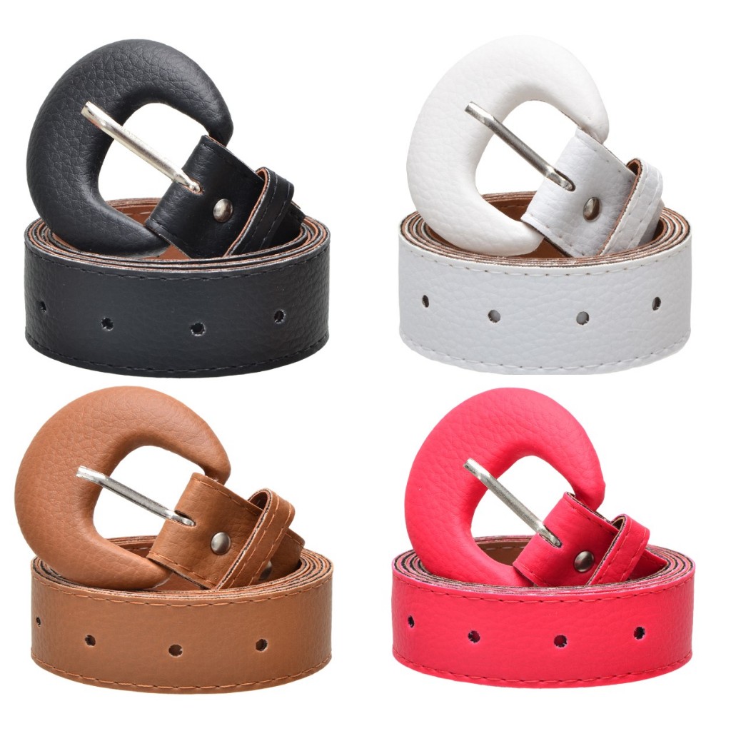 Kit 4 Cinto Feminino Moda 1,10 cm Feminina Lançamento Moda Balada Cintos Femenino Ref0029 4 cores