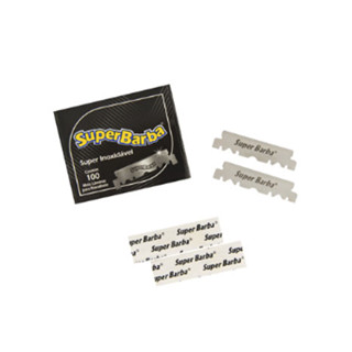 Lâmina De Barbear Super Barba Black Inox Com 100 Metades