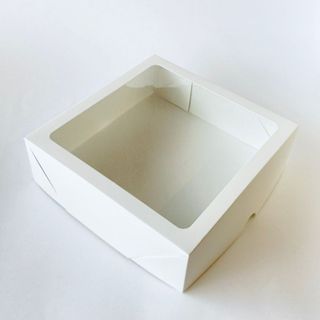 Caixa com Visor S3 Branca (14x14x4cm) 10 unidades - ASSK - Kafe Embalagens