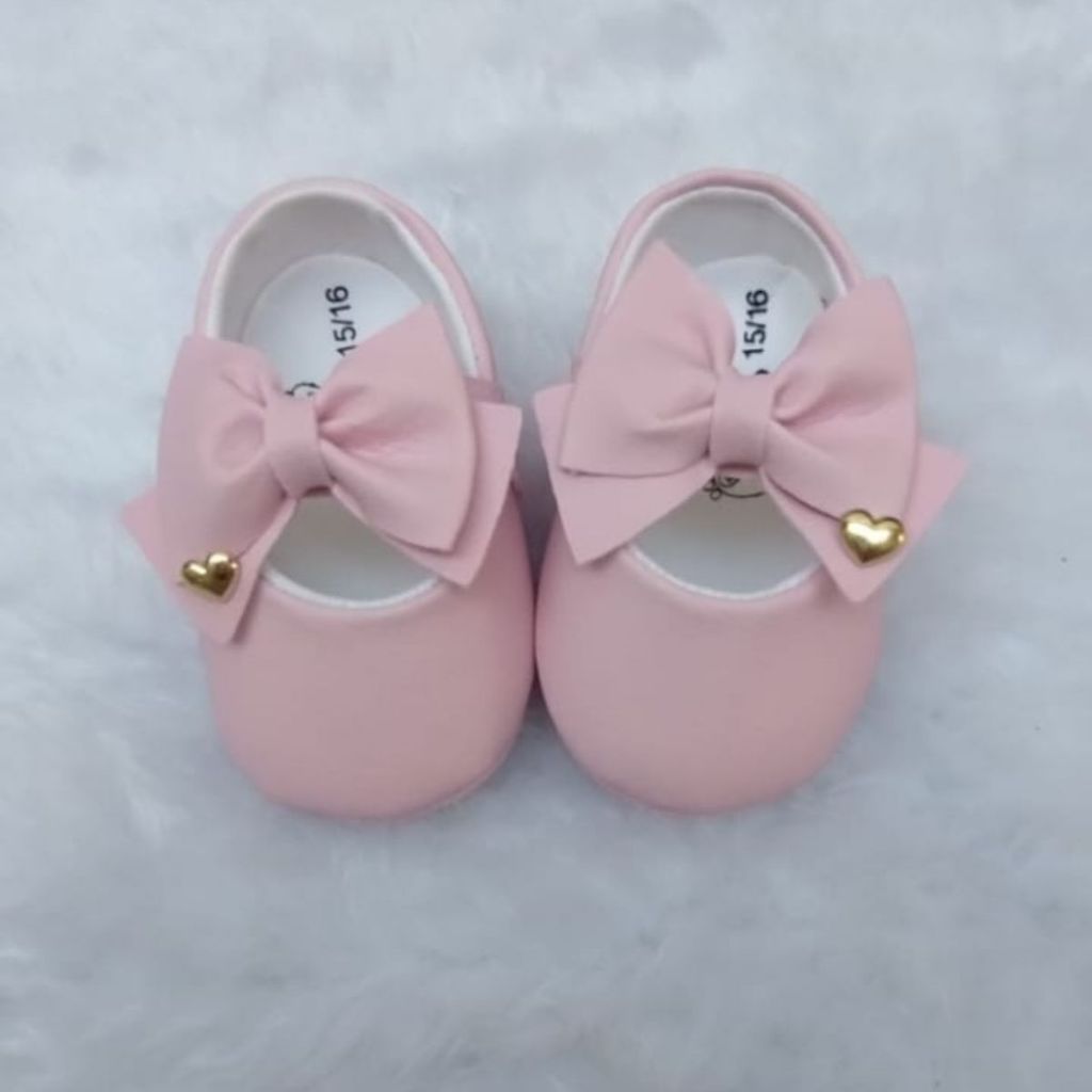 sapato de menina bebe batizado linda luxo bonequinha sapatilha em Oferta na Shopee