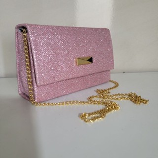 Bolsa de Festa Strass Brilhante Bolsinha de mão Prata Dourada Promoção de Lançamento Glitter