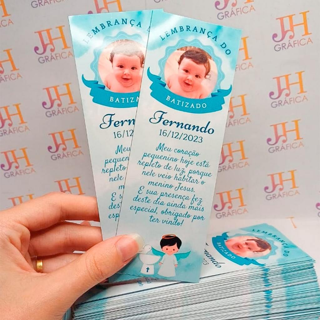 Lembrancinhas para batizado marcador de página I 14x5cm