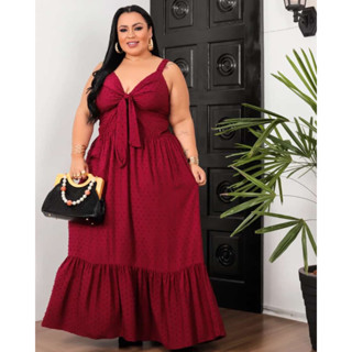 Vestido Longo Plus Size Fashion