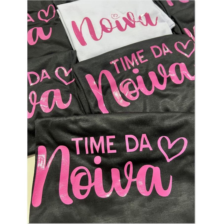 Camiseta Preta - Time da Noiva Despedida de Solteira Noiva