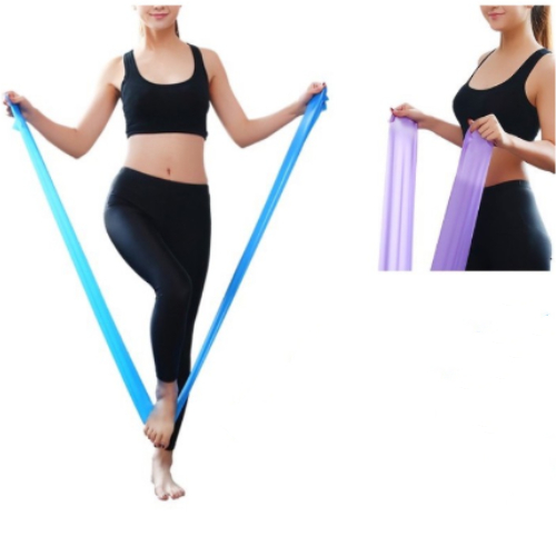 3 Faixa Elástica De Resistência Com 1,5m Para Loga Pilates Fitness