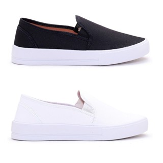 Tênis Feminino Iate Kit 2 Pares Slip On Tenis Casual Sapatenis Lançamento Promoção