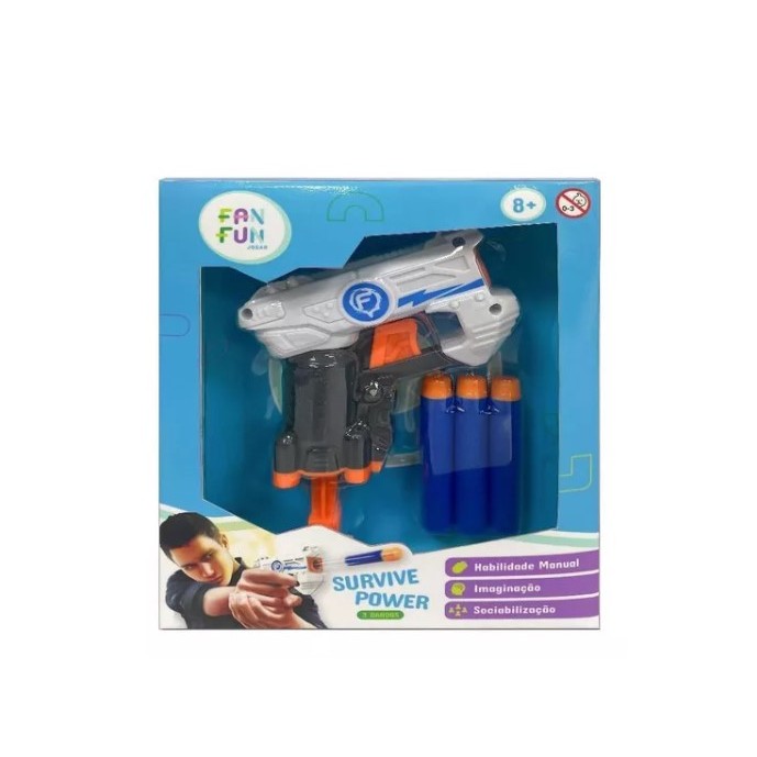 Lançador De Dardos - Survive Power - 3 Dardos - Fanfun