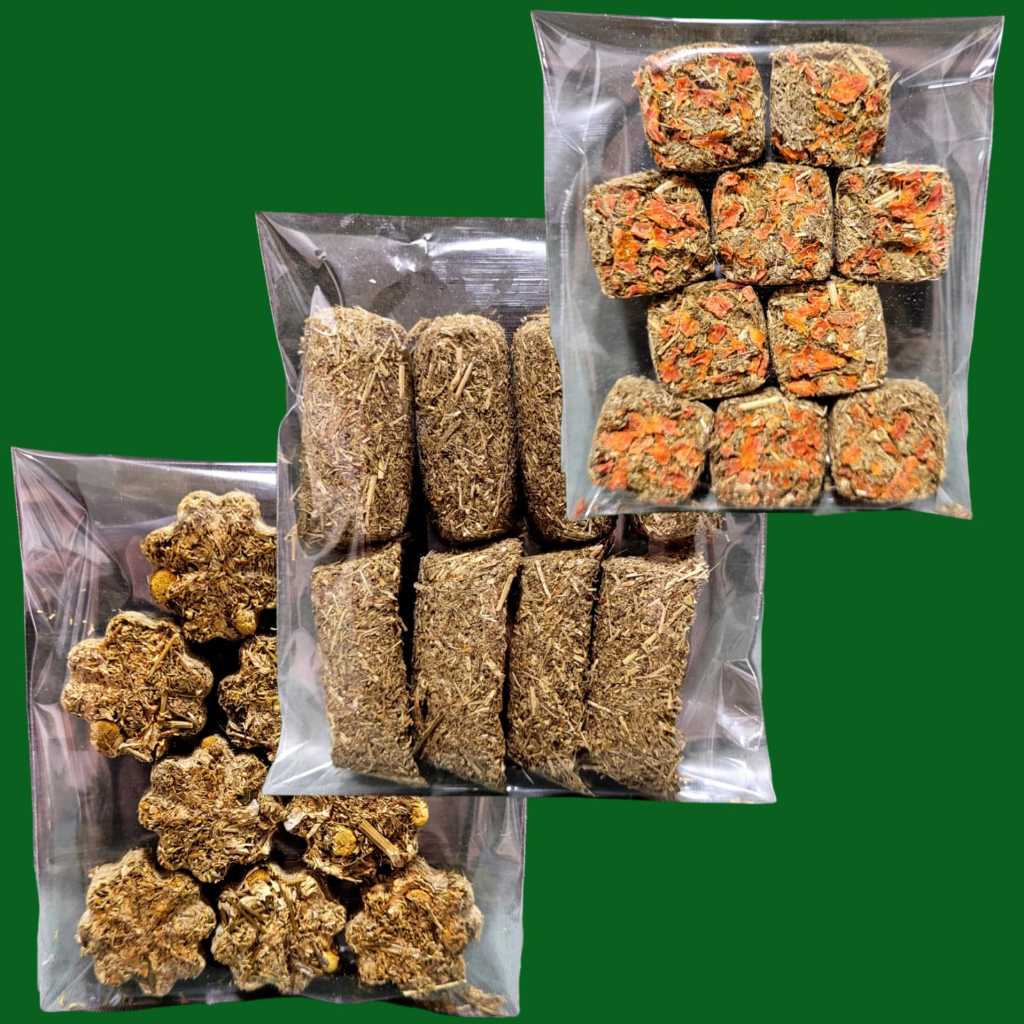 Kit Com 3 Biscoito De Feno Artesanal Para Roedores (Coelho, Porquinho da Índia e Chinchila) 12 UNIDADES Leia a Descrição