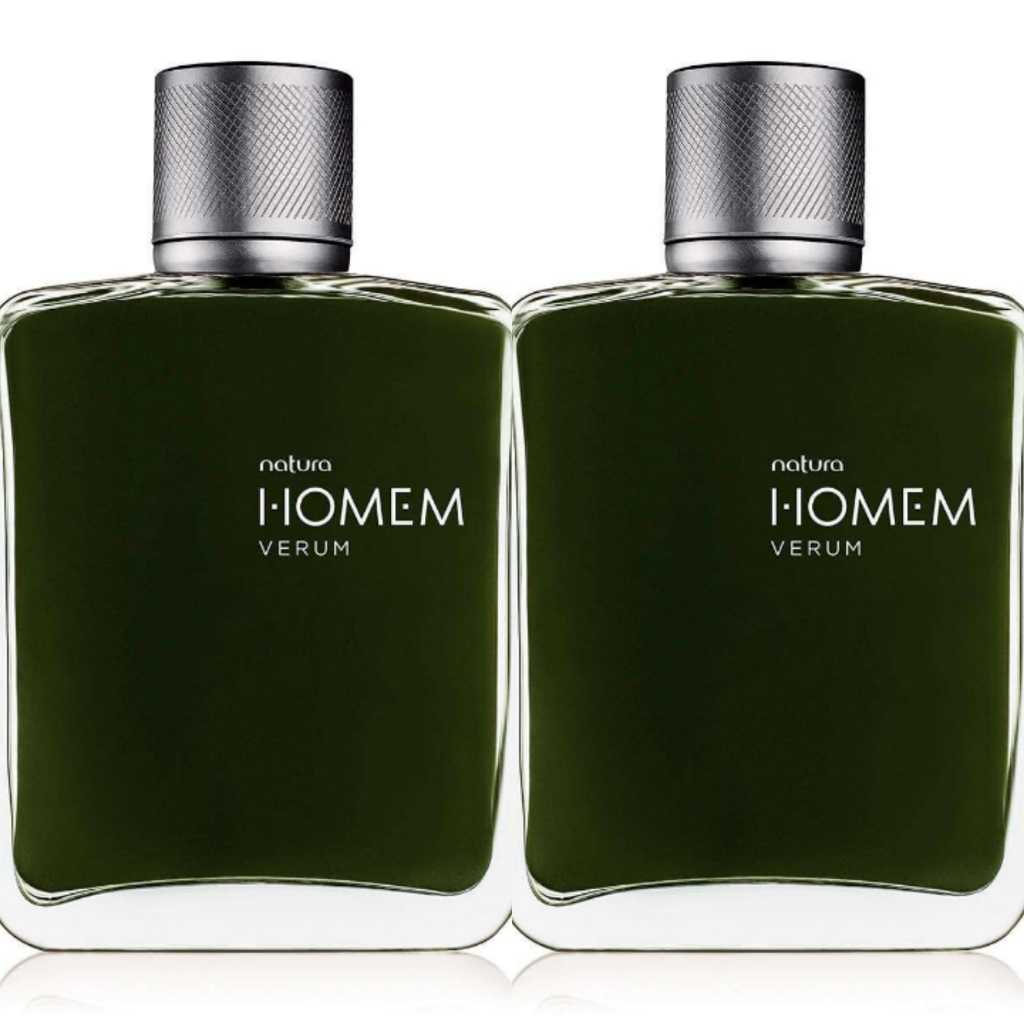 Natura Homem Verum 100 ml cada Desodorante Perfume Masculino Amadeirado Kit
