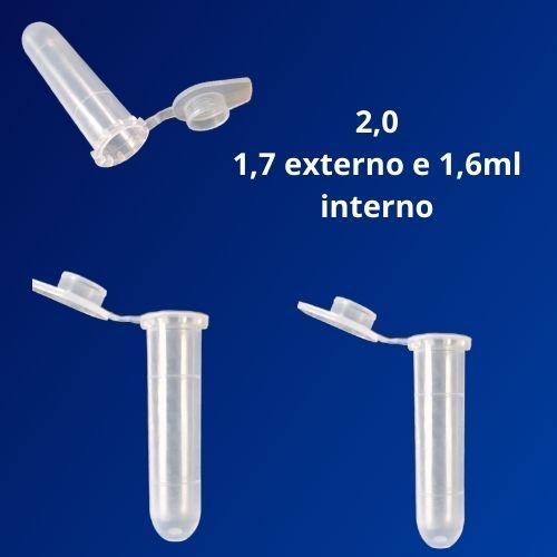 Microtubo 2.0 - 1000 unidades- PINOS-LABORATORIO-CAPSULA-CENTRIFUGAÇAO