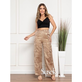 Calça Cargo Viscose  Brilhoso 109/901/907