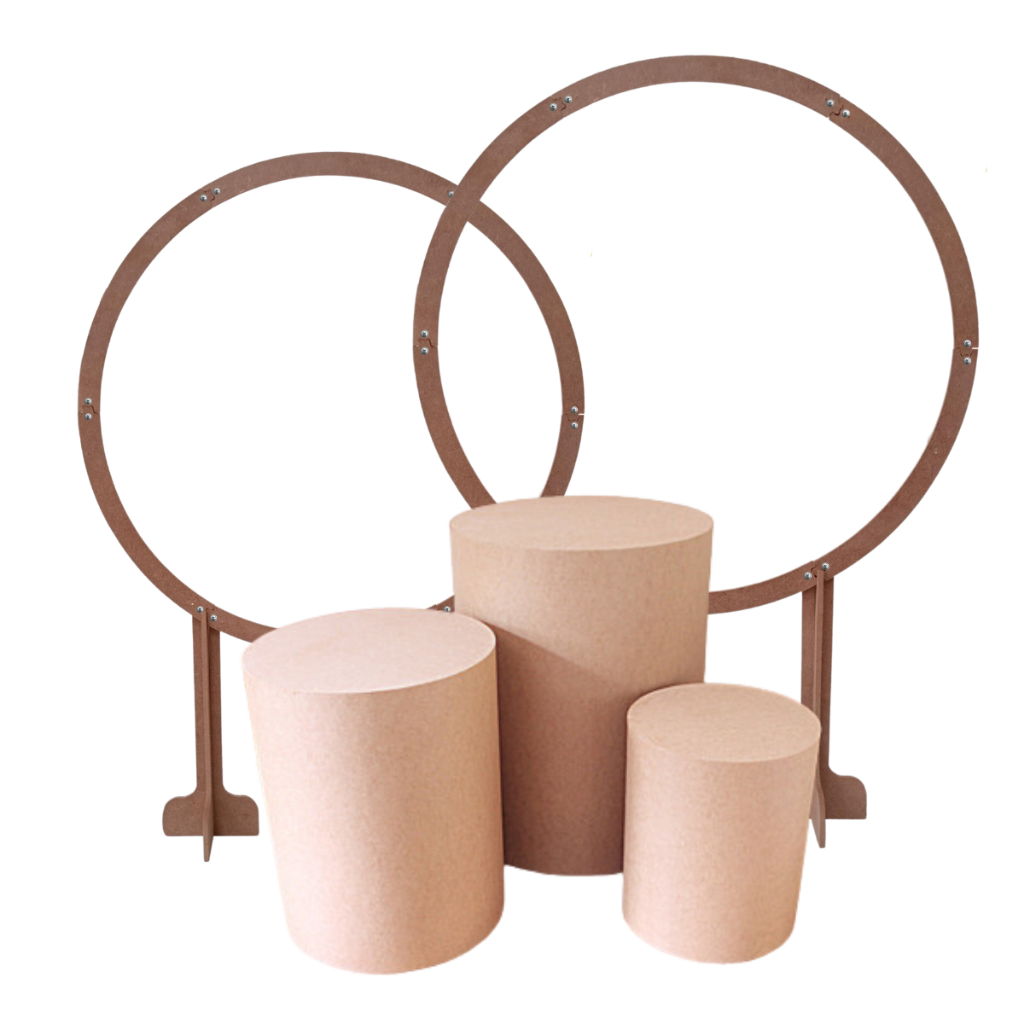 Decoração Festa Infantil: Trio de Cilindro Decoração Festas + Painel Arco Decoração Mdf Decoração Garantida Temático