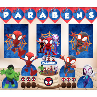 Kit Festa em Casa - Spidey e Seus Amigos Espetaculares - Só um Bolinho - Mesversário