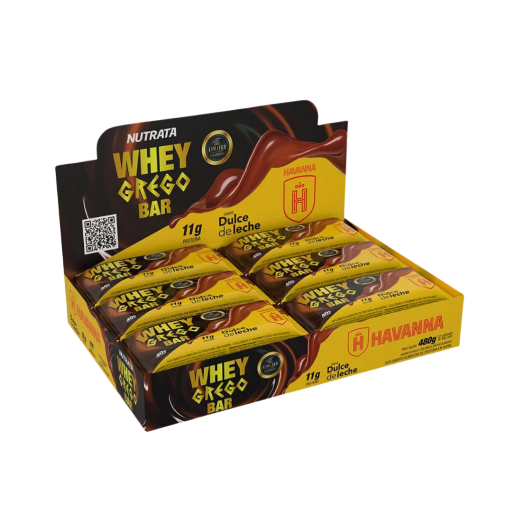 Whey Grego Bar Havanna Caixa 12 Unidades - Nutrata