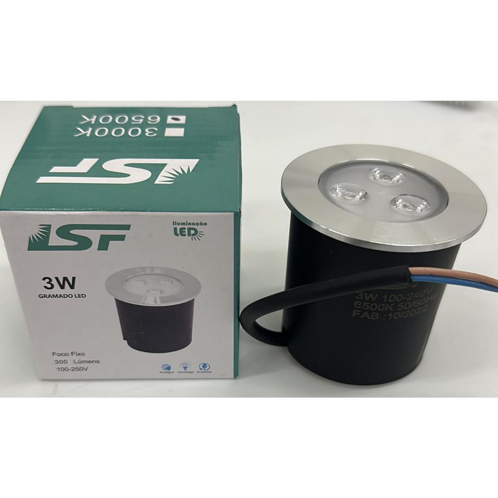 Balizador Spot LED 3W Inox IP67 | Luminária Chão P/ Embutir Piso Jardim Deck Blindado
