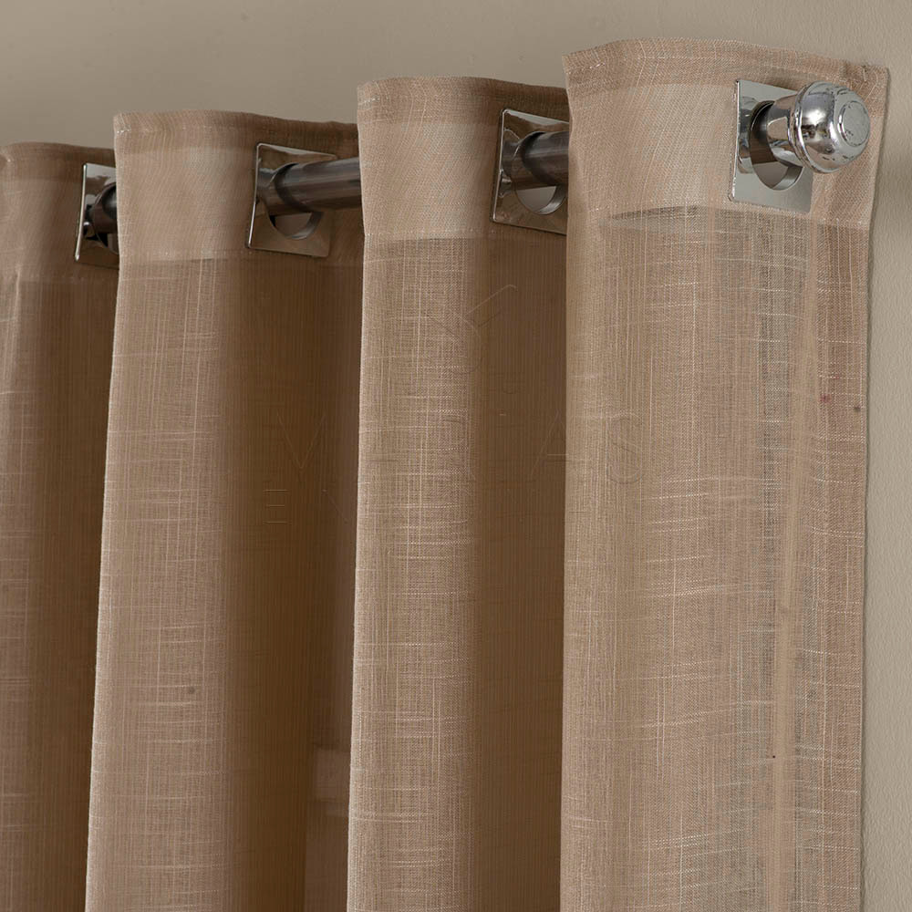 cortina gaze Linho Voil Rustico 6 metros corta varão simples Para janela de Sala Quarto ap...