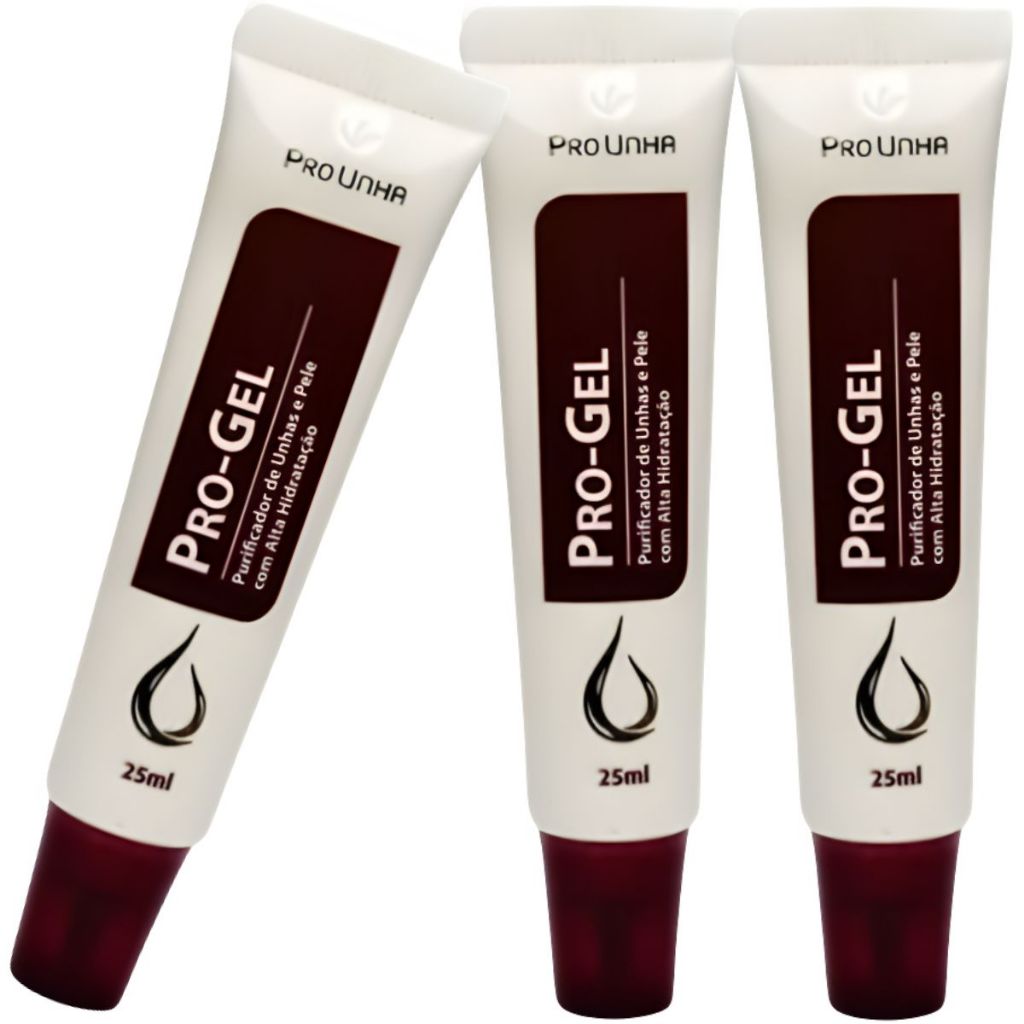 3 Unidades Pro Gel Antimicótico Fortalecedor Unhas Pele 25ml Pro Unha