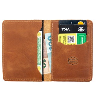 Carteira Porta Cartão Slim Couro Legitimo Rg cnh cartões Cedulas em Oferta na Shopee