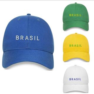 Boné BRASIL Básico Seleção Bordado Aba Curva Dad Hat