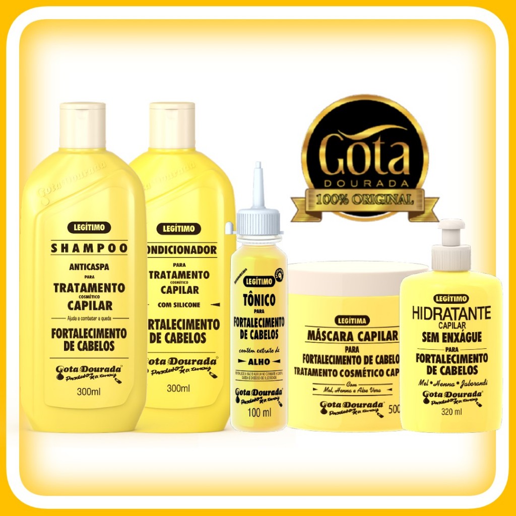 Kit Gota Dourada Fortalecimento Tradicional Alho com 5 Produtos em Oferta na Shopee