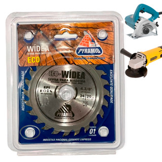 Disco De Corte Para Madeira 110mm 4.31/8" 24 Dentes Com Adaptador Para Esmerilhadeira / Serra Mármore