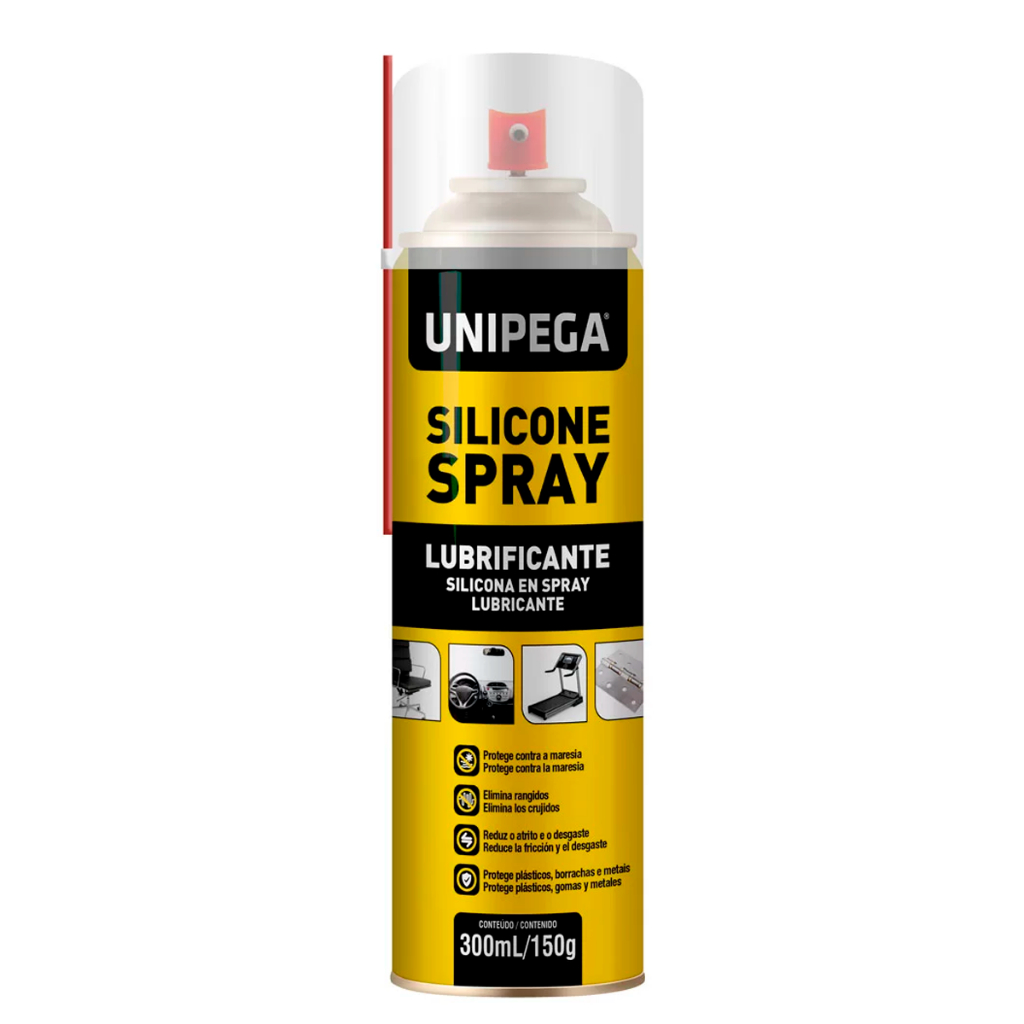 Silicone Em Spray Lubrificante Multiuso Unipega De 300ml Protege e Lubrifica em Oferta na Shopee