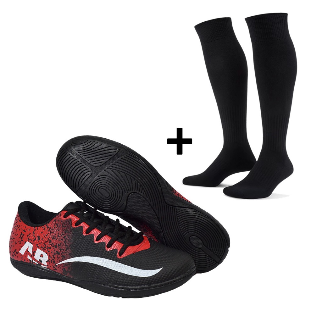 Combo Chuteira E Meião Futsal Futebol de salão quadra Original Confortável Leve Resistente Costurada Envio Rápido Oferta