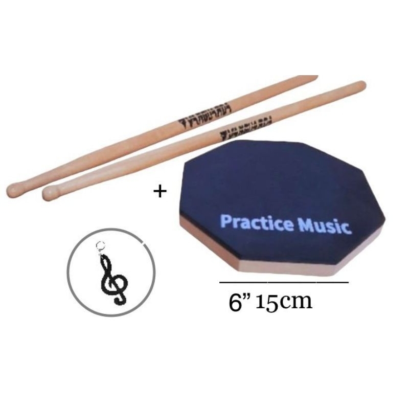 Pad de estudo 15cm + Par de Baquetas + Brindezinho em Oferta na Shopee