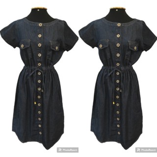 vestido Chemise jeans com laço e cintura regulável moda evangélica do 42 ao 50