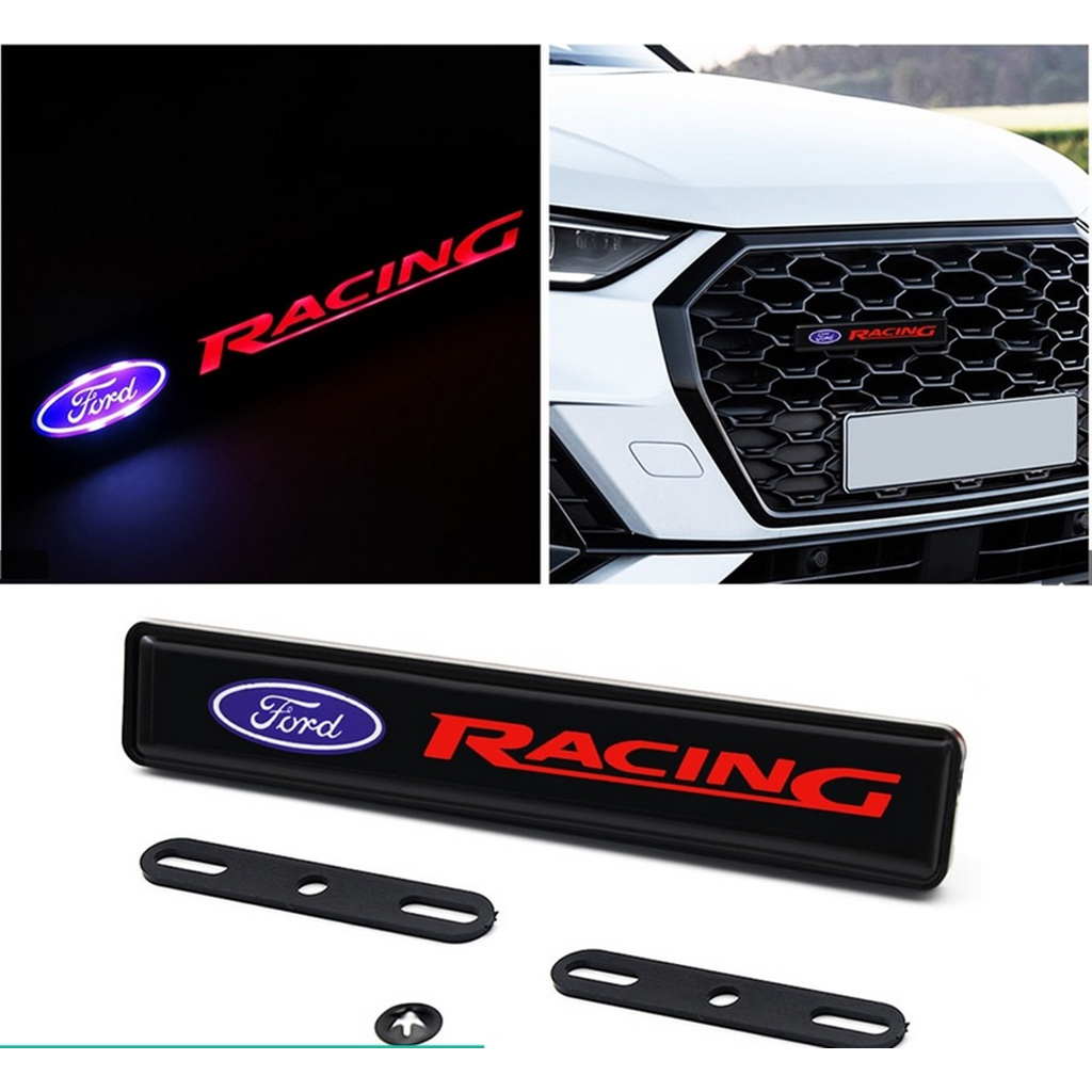 Emblema luminoso da grade  para Ford Racing Fusion Focus Ka New Fiesta Ranger Territory Ecosport
