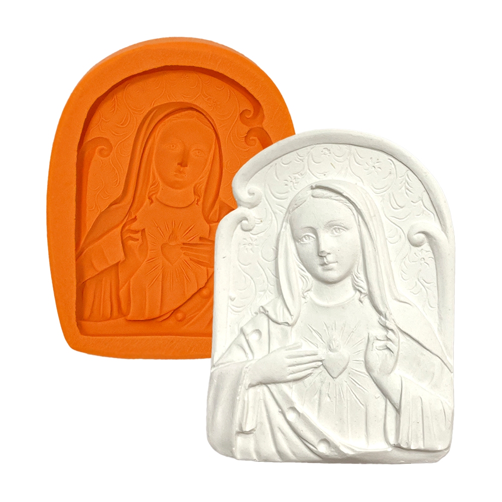 Molde De Silicone Imaculado Coração De Maria