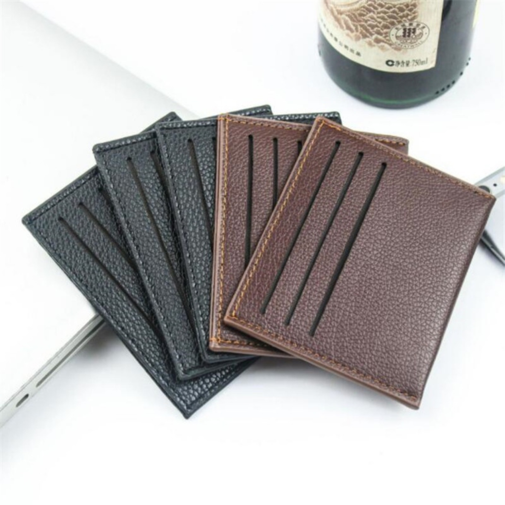 Carteira Couro Porta Cartões Slim Compacta Feminina e Masculina