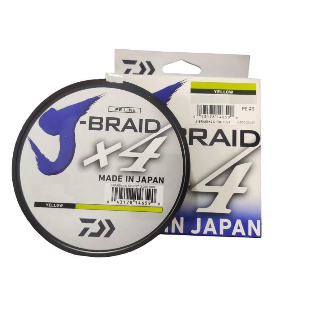 Linha Multifilamento J-Braid 4x 135m Amarela - Daiwa