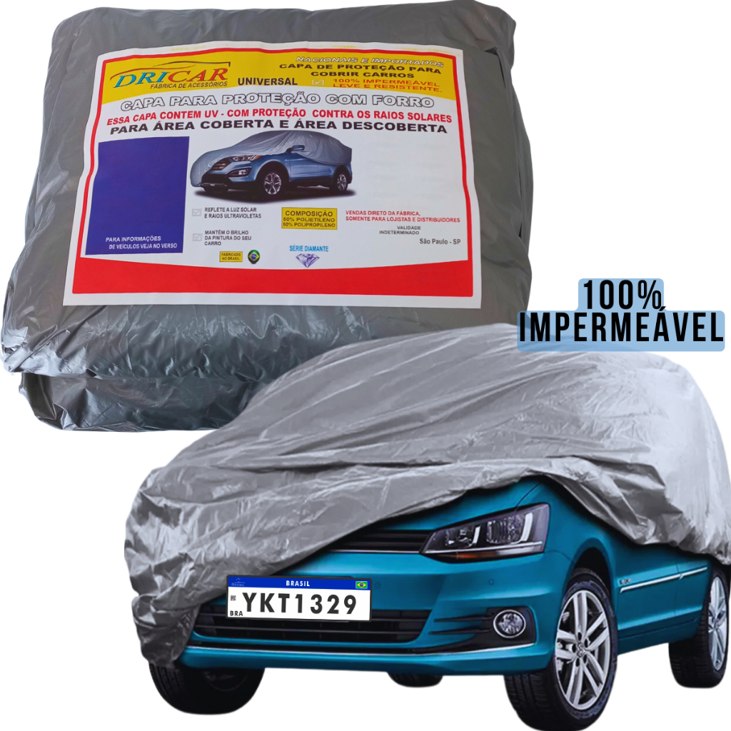 Capa Protetora Impermeável Carro tamanho M Original Dricar em Oferta na Shopee