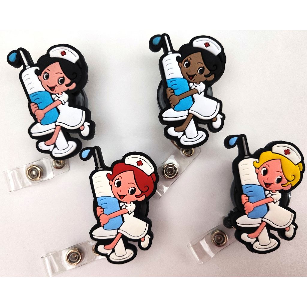 Porta Crachá Retrátil Personalizado Enfermeira em Oferta na Shopee