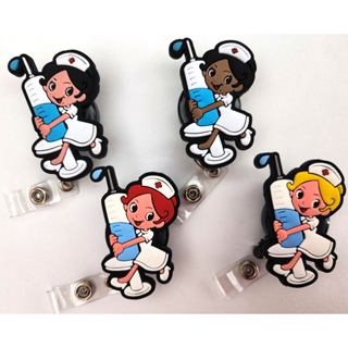 Porta Crachá Retrátil Personalizado Enfermeira em Oferta na Shopee