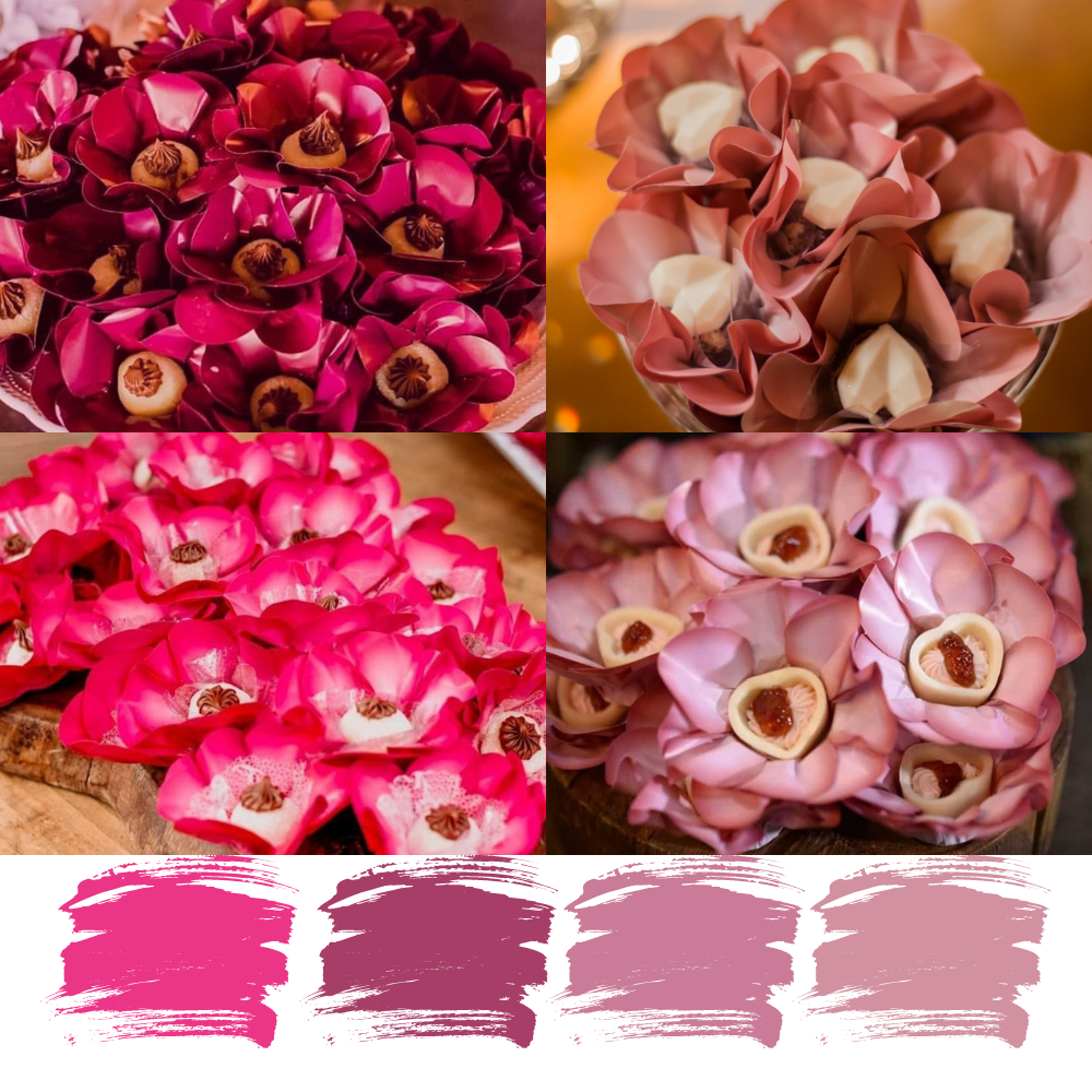 Forminhas Doces Finos Kit 300 Unidades 4 Cores Casamento