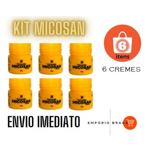 Kit 6 cremes micosan clareador - cicatrizante