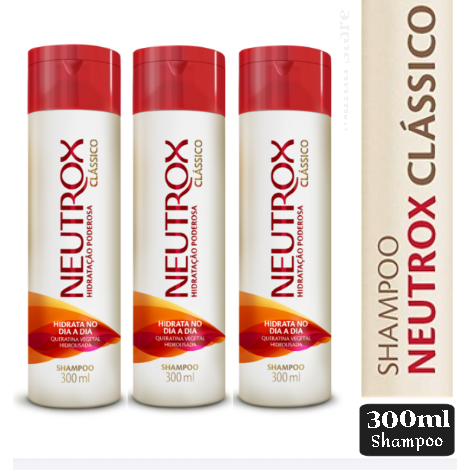 Kit C/3 Shampoo Neutrox Classico 300ml (03 Produtos)