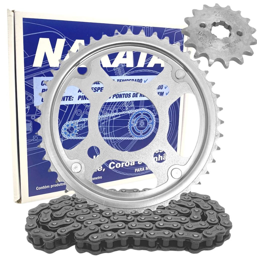 Kit Relação Nakata Cg 150 Titan Fan Todas TM10120 em Oferta na Shopee